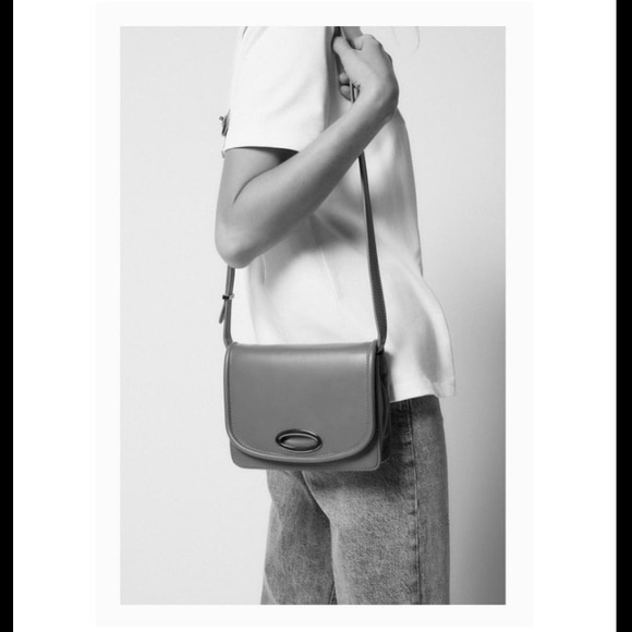 ZARA NWT 100% LEATHER CROSSBODY BAG BROWN - Picture 7 of 7